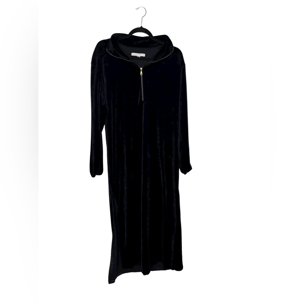 🖤 Vintage Victoria’s Secret Velour Black Maxi Lounge Dress Size S 🖤‎